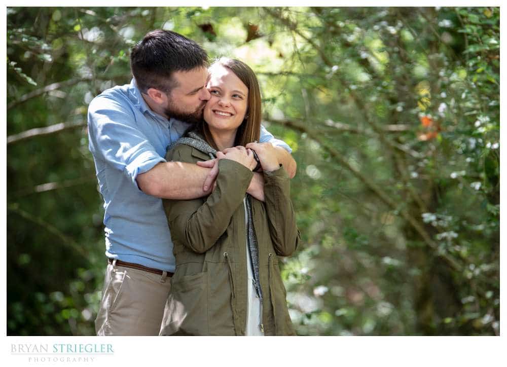 engagement photo at Compton Gardens